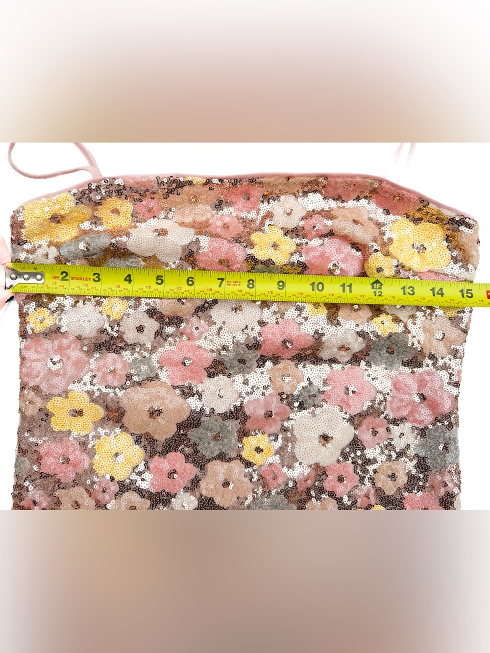 HP! 🥳 Cider Pink Sequin Floral Daisy Mini Dress Small Womens Party Cocktail EUC - Picture 10 of 10